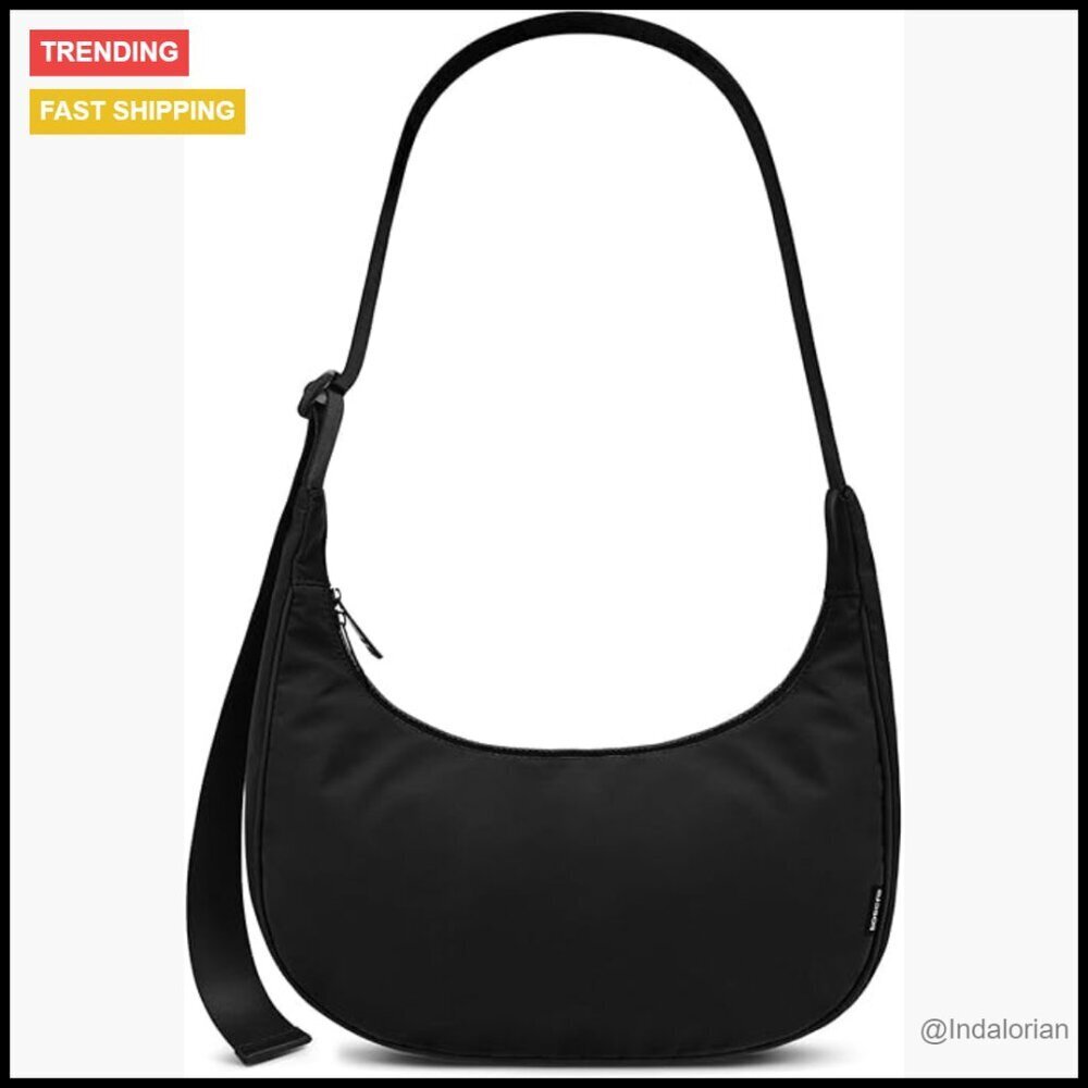 Medium Crossbody Hobo Bag Adjustable Strap Minimalist Chic Casual Unisex